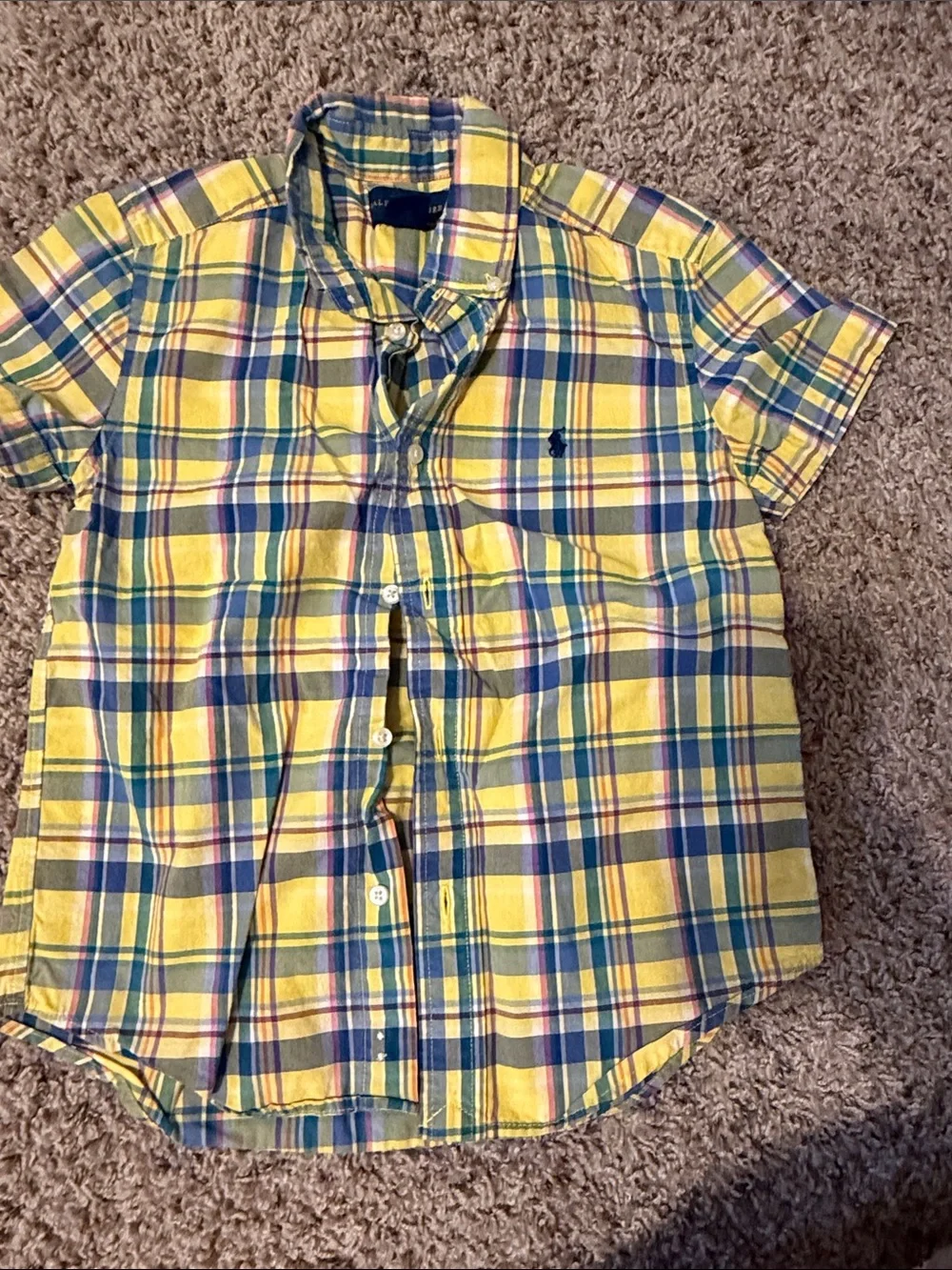 Bundle of 2 Ralph Lauren Plaid Short-Sleeve Button-Down Kids Shirt